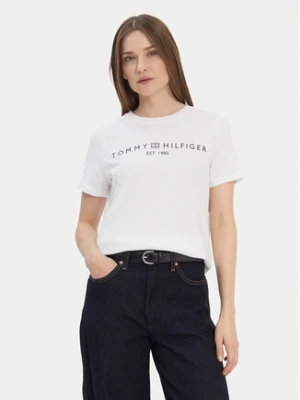 Tommy Hilfiger T-Shirt Logo WW0WW40276 Biały Regular Fit