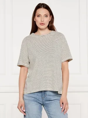 Tommy Hilfiger T-shirt | Loose fit | z dodatkiem lnu