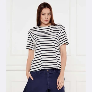 Tommy Hilfiger T-shirt | Loose fit | z dodatkiem lnu