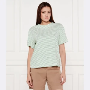 Tommy Hilfiger T-shirt | Loose fit | z dodatkiem lnu