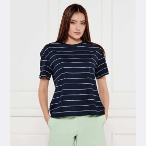 Tommy Hilfiger T-shirt | Loose fit | z dodatkiem lnu