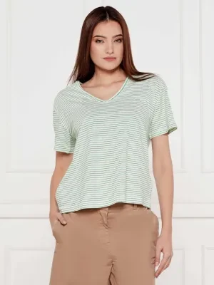 Tommy Hilfiger T-shirt | Loose fit | z dodatkiem lnu