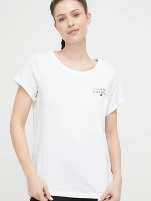 Tommy Hilfiger t-shirt lounge bawełniany biały