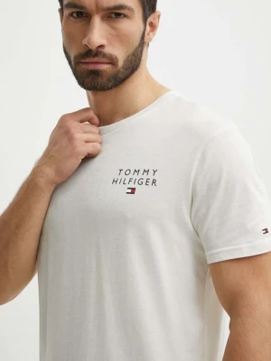 Tommy Hilfiger t-shirt lounge bawełniany kolor biały melanżowy UM0UM02916