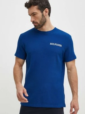 Tommy Hilfiger t-shirt lounge bawełniany kolor granatowy gładki UM0UM03116