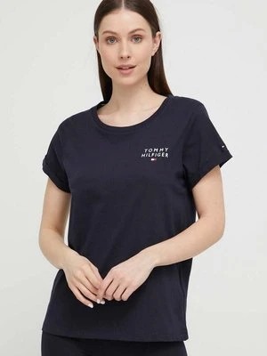 Tommy Hilfiger t-shirt lounge bawełniany kolor granatowy UW0UW04525