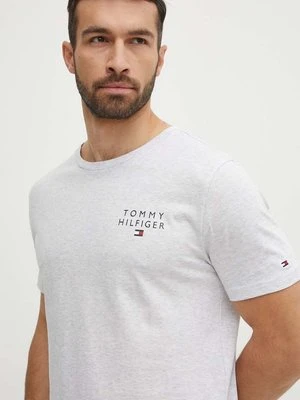 Tommy Hilfiger t-shirt lounge bawełniany kolor szary melanżowy UM0UM02916