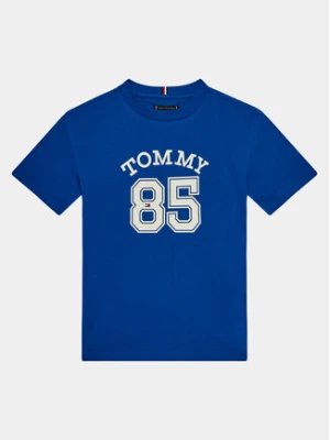 Tommy Hilfiger T-Shirt Mesh Varsity Tee S/S KB0KB08683 Niebieski Regular Fit