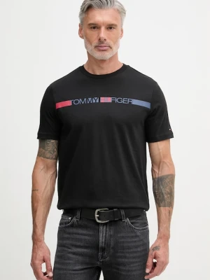 Tommy Hilfiger T-shirt męski bawełniany czarny