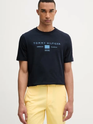 Tommy Hilfiger T-shirt męski bawełniany granatowy