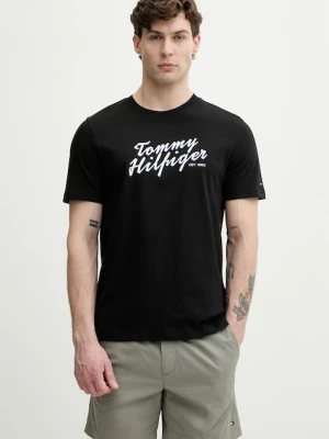 Tommy Hilfiger T-shirt męski bawełniany czarny