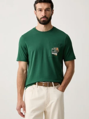 Tommy Hilfiger T-shirt męski bawełniany zielony