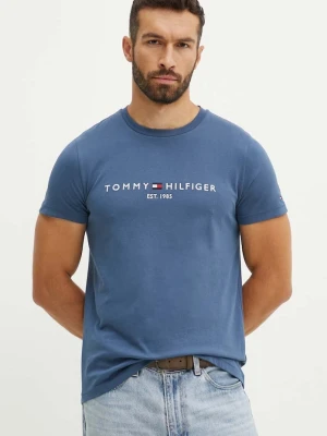 Tommy Hilfiger T-shirt męski bawełniany niebieski