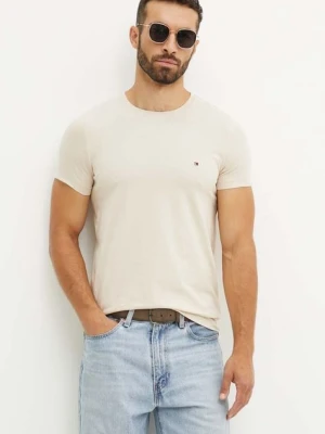 Tommy Hilfiger t-shirt męski kolor beżowy gładki MW0MW10800