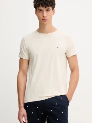 Tommy Hilfiger t-shirt męski kolor beżowy gładki MW0MW10800