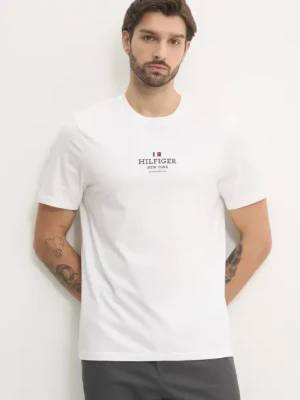 Tommy Hilfiger t-shirt męski kolor beżowy z nadrukiem MW0MW38980
