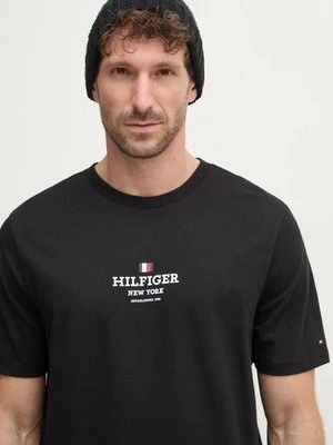 Tommy Hilfiger t-shirt męski kolor czarny z nadrukiem MW0MW38980