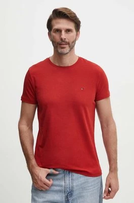 Tommy Hilfiger t-shirt męski kolor czerwony gładki MW0MW10800