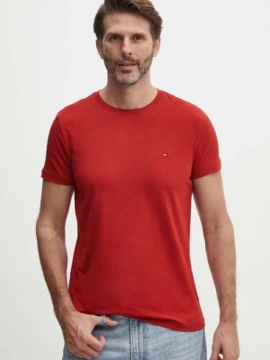 Tommy Hilfiger t-shirt męski kolor czerwony gładki MW0MW10800