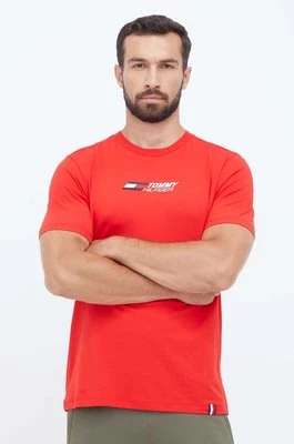 Tommy Hilfiger t-shirt męski kolor czerwony z nadrukiem