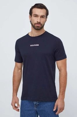 Tommy Hilfiger t-shirt męski kolor granatowy z aplikacją MW0MW33723