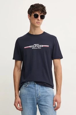 Tommy Hilfiger t-shirt męski kolor granatowy z nadrukiem MW0MW36480