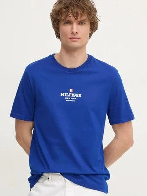 Tommy Hilfiger t-shirt męski kolor granatowy z nadrukiem MW0MW38980