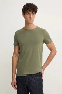 Tommy Hilfiger t-shirt męski kolor zielony gładki MW0MW10800