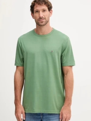 Tommy Hilfiger t-shirt męski kolor zielony gładki MW0MW37313