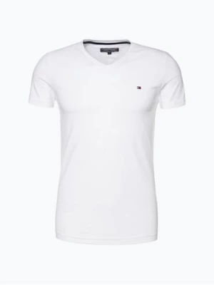 Tommy Hilfiger T-shirt męski Mężczyźni Bawełna biały jednolity,