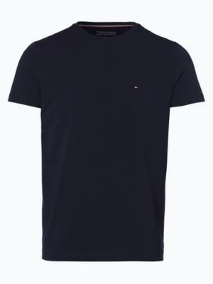 Tommy Hilfiger T-shirt męski Mężczyźni Dżersej niebieski jednolity,
