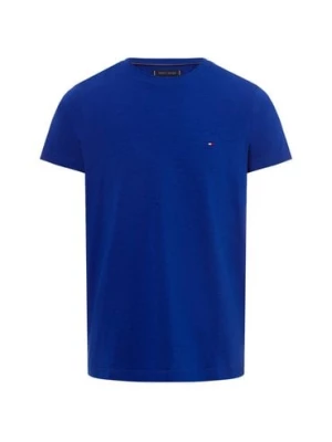 Tommy Hilfiger T-shirt męski Mężczyźni Dżersej niebieski jednolity,