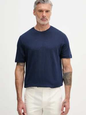 Tommy Hilfiger T-shirt męski z lnem NEW YORK