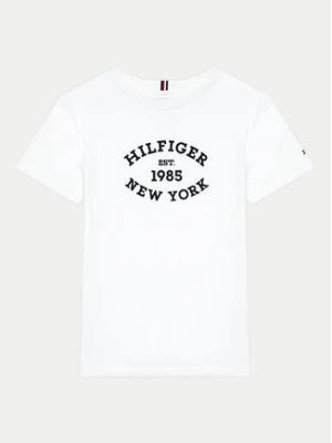 Tommy Hilfiger T-Shirt Monotype Flock KB0KB08658 Biały Regular Fit