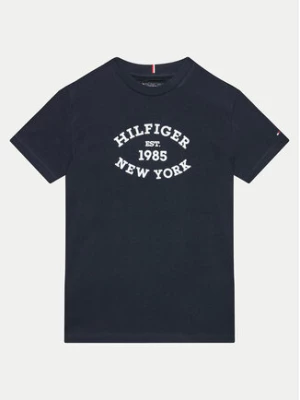 Tommy Hilfiger T-Shirt Monotype Flock KB0KB08658 Granatowy Regular Fit