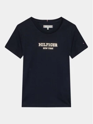 Tommy Hilfiger T-Shirt Monotype KG0KG07715 D Granatowy Regular Fit