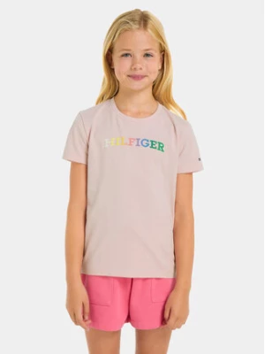 Tommy Hilfiger T-Shirt Monotype KG0KG07851 D Różowy Regular Fit