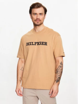 Tommy Hilfiger T-Shirt Monotype MW0MW31539 Brązowy Regular Fit