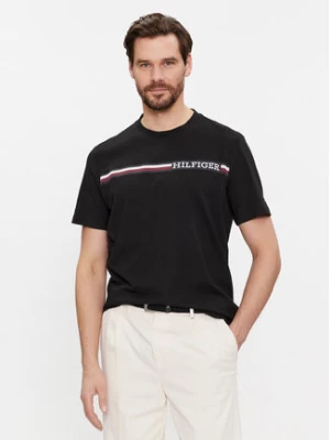 Tommy Hilfiger T-Shirt Monotype MW0MW33688 Czarny Regular Fit
