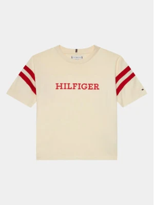 Tommy Hilfiger T-Shirt Monotype Varsity KG0KG07717 D Beżowy Relaxed Fit