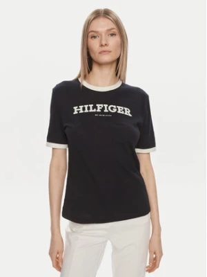 Tommy Hilfiger T-Shirt Monotype WW0WW41208 Granatowy Regular Fit