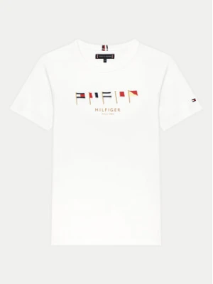 Tommy Hilfiger T-Shirt Multiflag KB0KB09532 D Biały Regular Fit