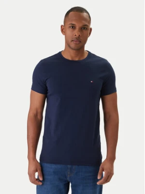 Tommy Hilfiger T-Shirt MW0MW10800 Granatowy Slim Fit