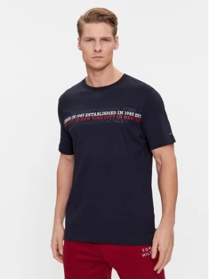 Tommy Hilfiger T-Shirt MW0MW32618 Granatowy Regular Fit