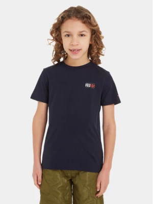 Tommy Hilfiger T-Shirt New York Flag KB0KB08626 S Granatowy Regular Fit