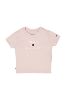 Tommy Hilfiger t-shirt niemowlęcy kolor różowy