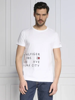 Tommy Hilfiger T-shirt OFF PLACEMENT | Slim Fit biały