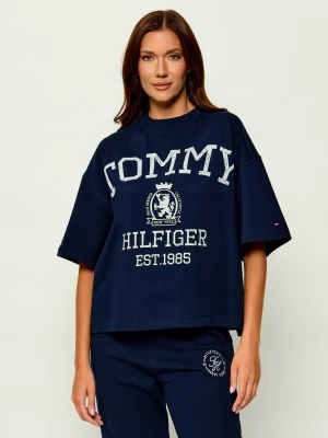 Tommy Hilfiger T-shirt | Oversize fit granatowy