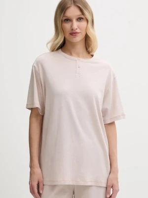 Tommy Hilfiger t-shirt piżamowy damska kolor beżowy UW0UW05778