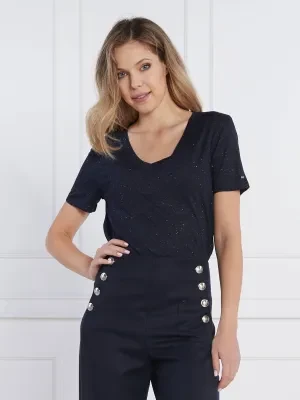 Tommy Hilfiger T-shirt REG V-NK FEM METALLIC SS | Regular Fit
